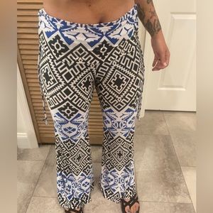 🐰Cynthia Rowley wild print polyester cover up pants